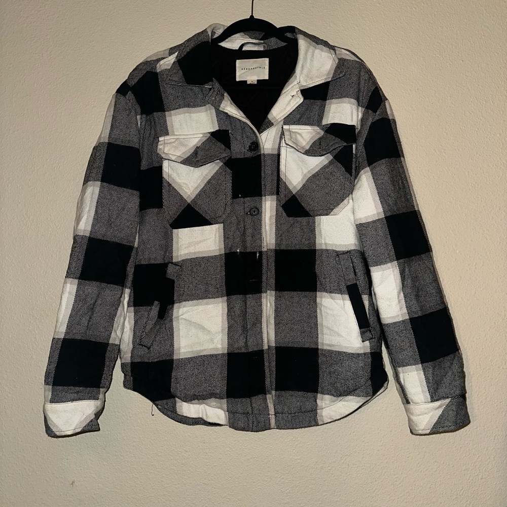 Aeropostale Monochrome Plaid Shirt